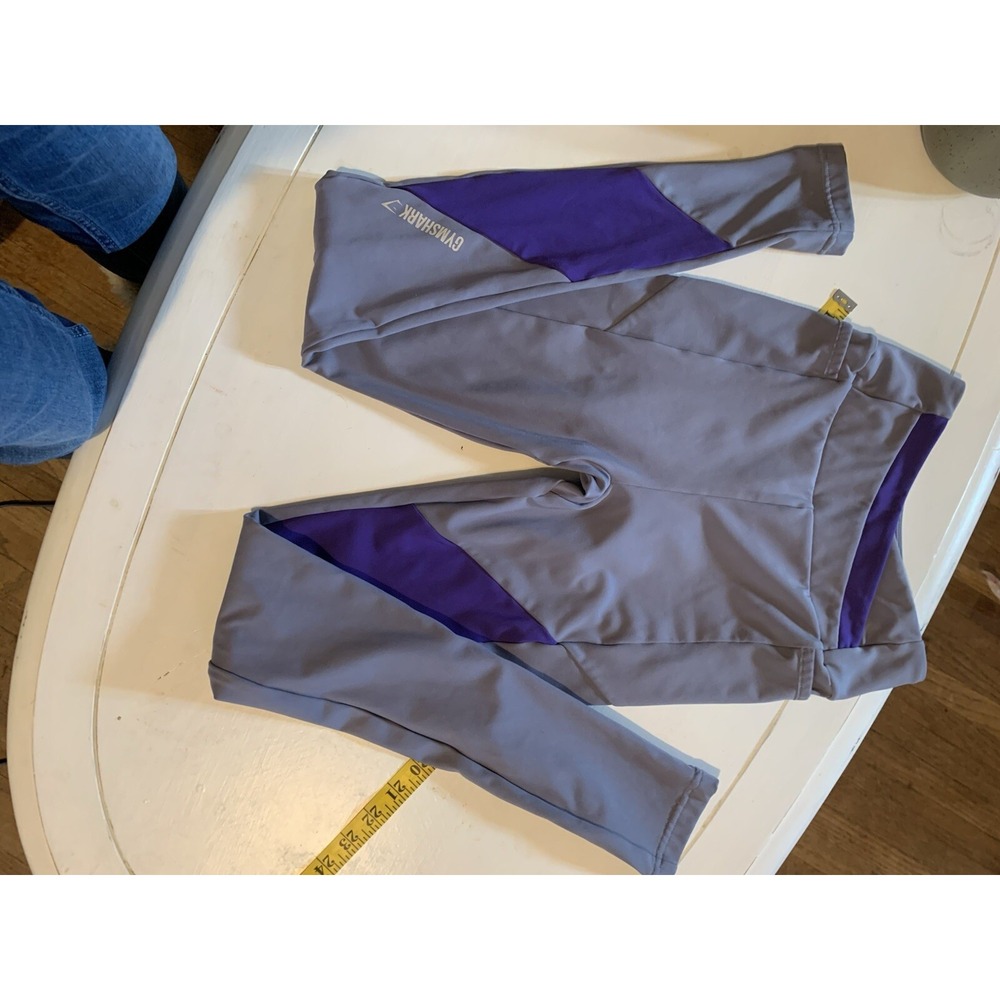 Gymshark Gray Purple Athletic Leggings Women's Size Medium
